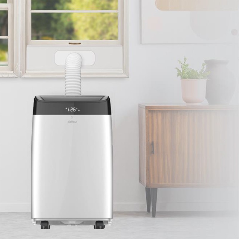 3.010 frigorías para refrescar salones, dormitorios y despachos Este modelo ofrece una potencia frigorífica de 3,5 kW, equivalente aproximadamente a 3.010 frigorías/hora, una capacidad muy interesante para climatizar estancias de tamaño medio.  Es una opción recomendable para dormitorios grandes, salones pequeños, despachos, oficinas domésticas, habitaciones de estudio o zonas donde se necesita frío sin instalación fija. Su formato portátil permite trasladarlo según las necesidades del usuario y utilizarlo en distintas estancias de la vivienda.